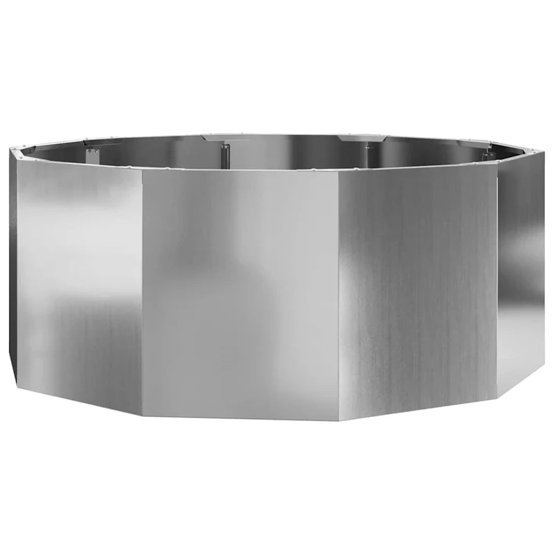 Jardinera Plateado 90 X 90 X 35 Cm Acero Galvanizado
