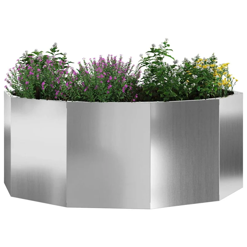 Jardinera Plateado 90 X 90 X 35 Cm Acero Galvanizado