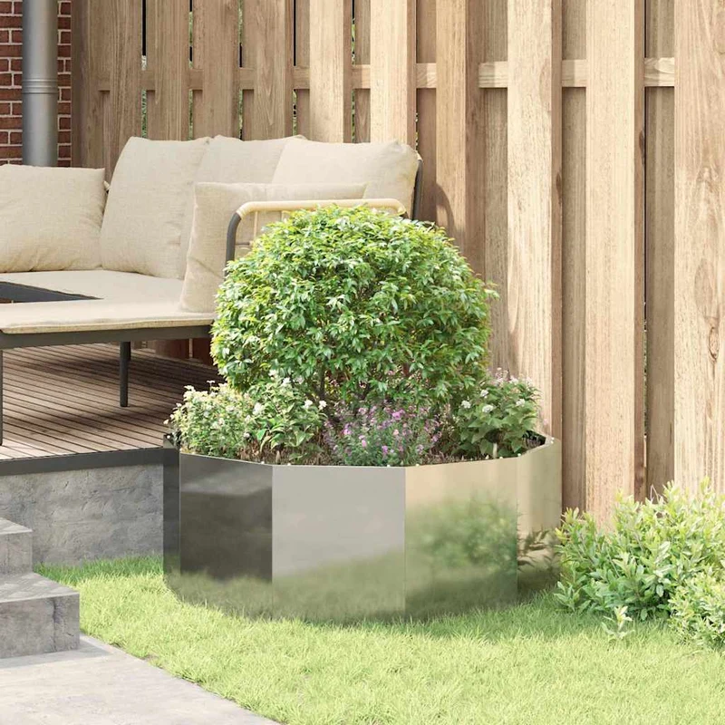 Jardinera Plateado 90 X 90 X 35 Cm Acero Galvanizado