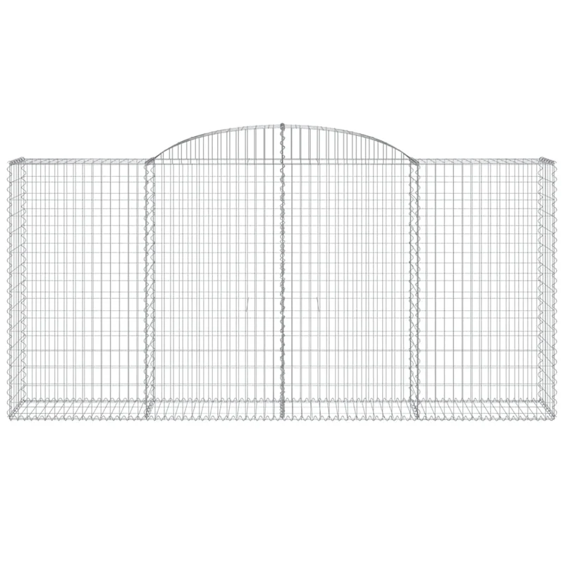 Cestas Gaviones 20 Uds Forma De Arco Hierro 300x50x140/160 Cm