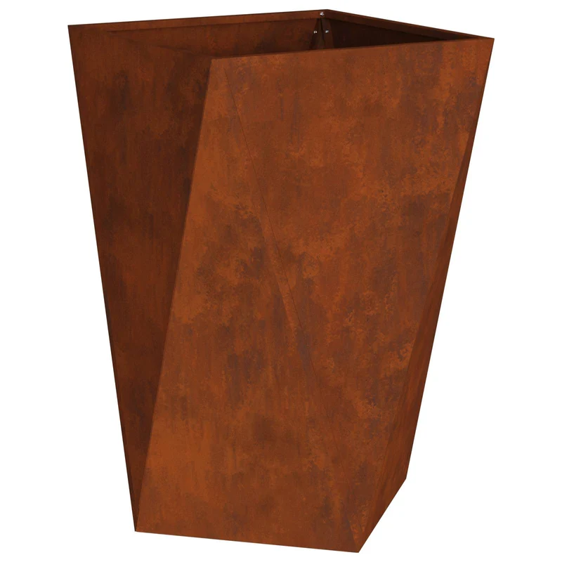 Jardinera 2 Uds. Oxidado 50 X 50 X 75 Cm Acero Autopatinable