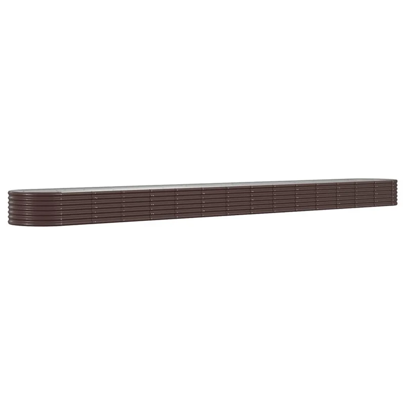 Jardinera Arriate Acero Galvanizado Marrón 620x80x36 Cm