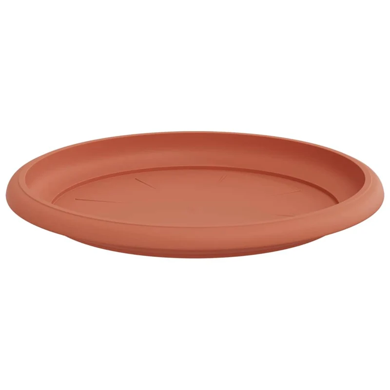 Bandeja Redonda Para Flores 24 Uds. Rojo Ladrillo Ø 17,5 X 2 Cm