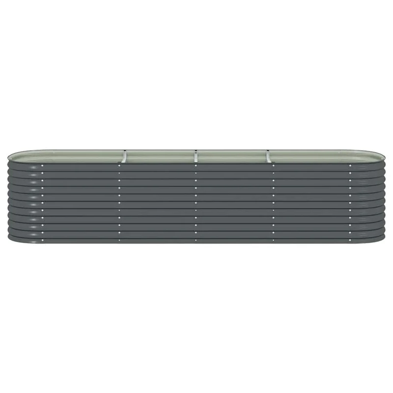 Arriate De Acero Galvanizado Gris 400x80x81 Cm