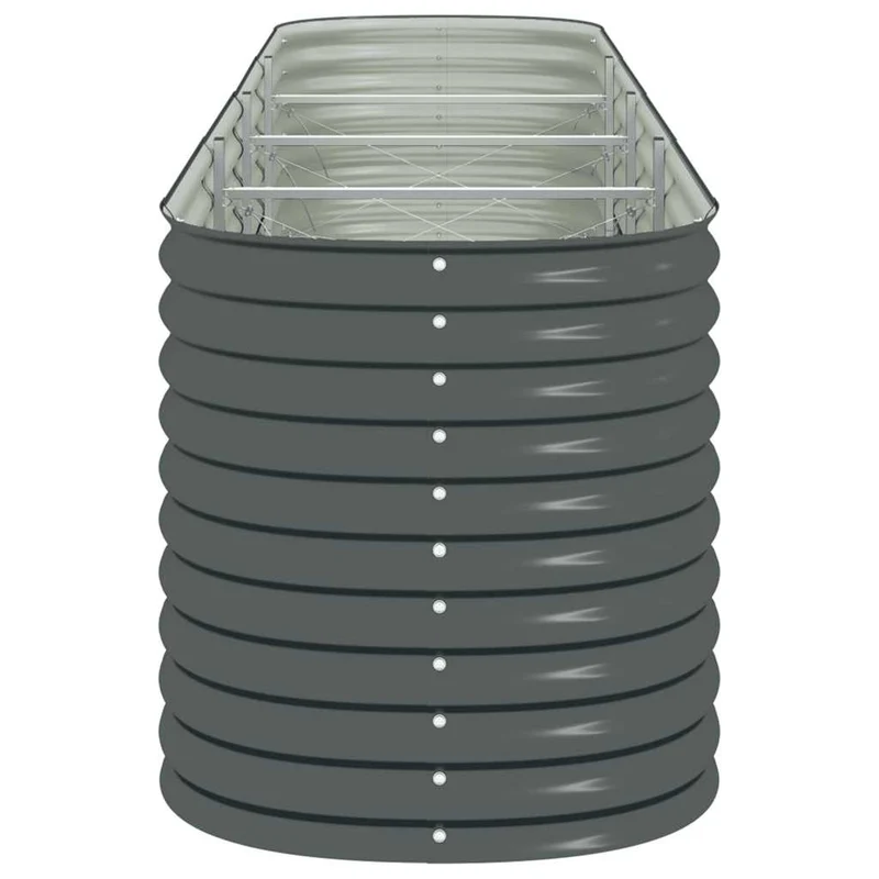 Arriate De Acero Galvanizado Gris 400x80x81 Cm