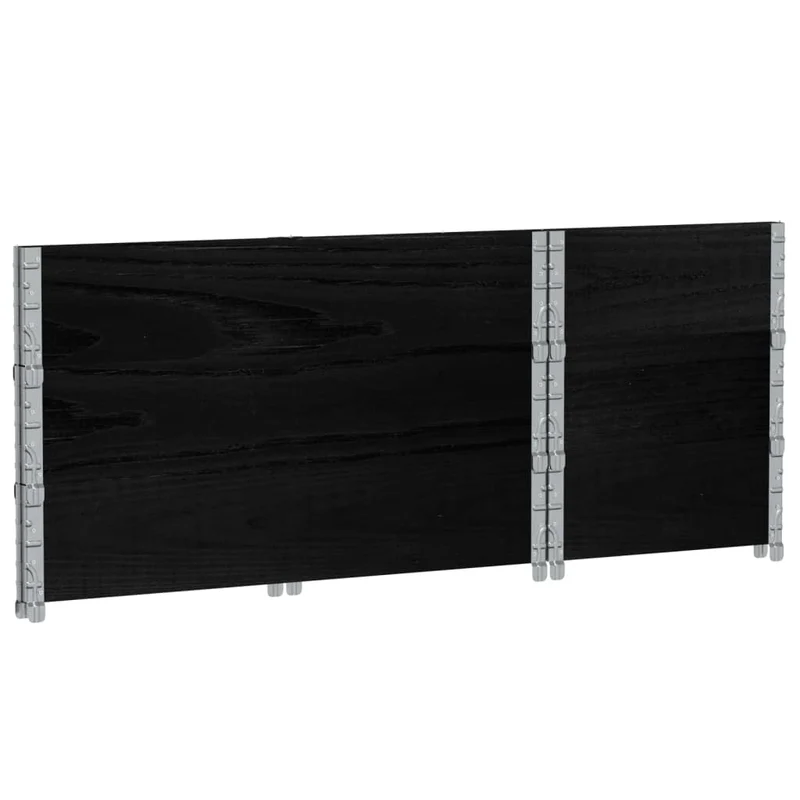 Jardinera De Madera Maciza De Pino Negro 100x50 Cm