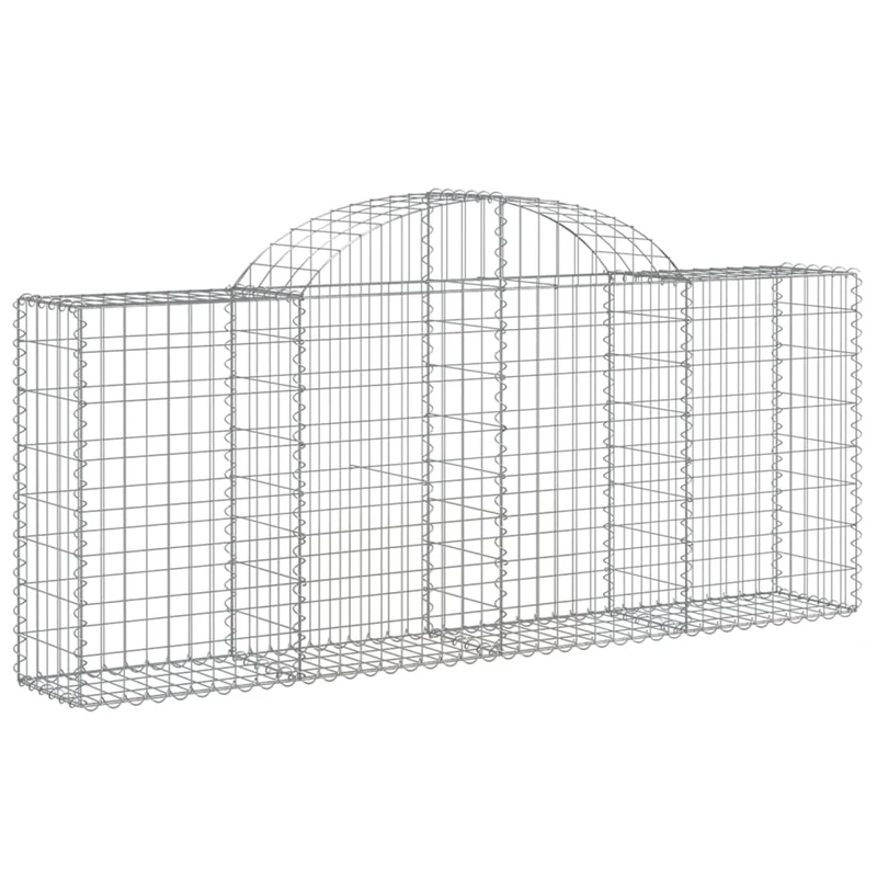 Cestas De Gaviones 20 Uds Forma De Arco Hierro 200x30x80/100 Cm
