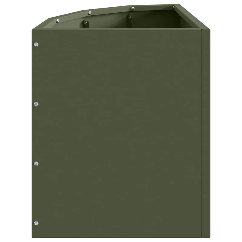 Macetero De Esquina Verde Oliva 30 X 30 X 35 Cm Acero