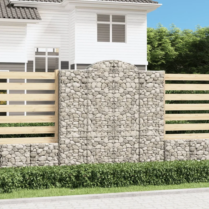 Cestas De Gaviones 10 Uds Forma De Arco Hierro 200x50x200/220cm