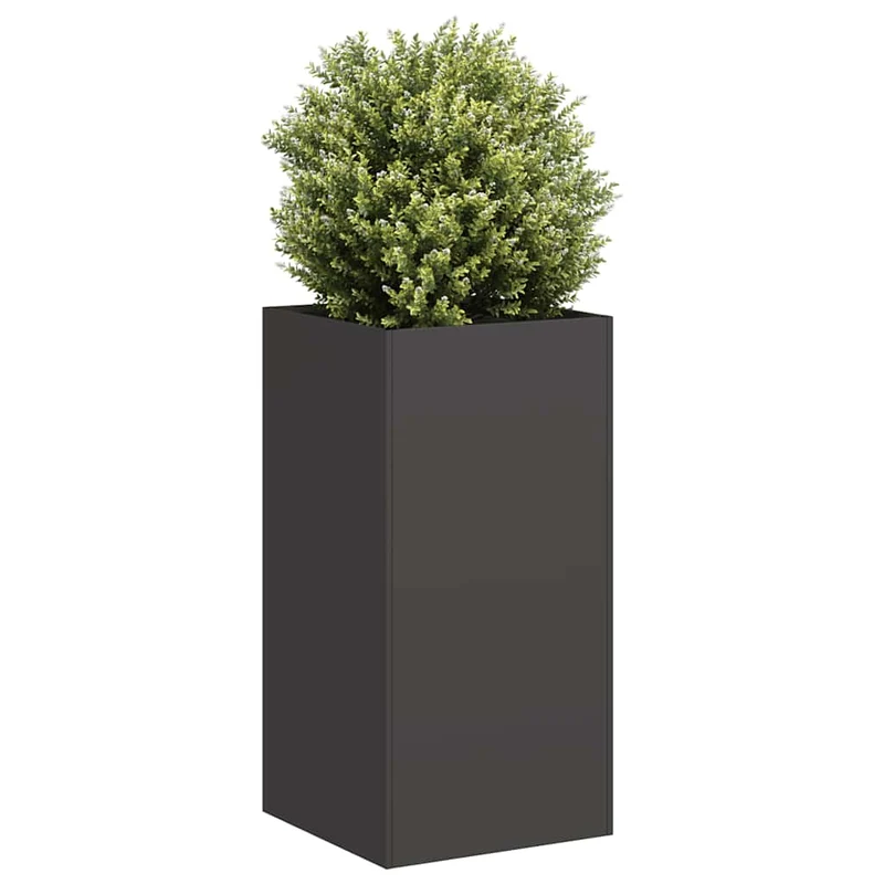 Jardinera De Acero Laminado En Frío Negro 40x40x80 Cm