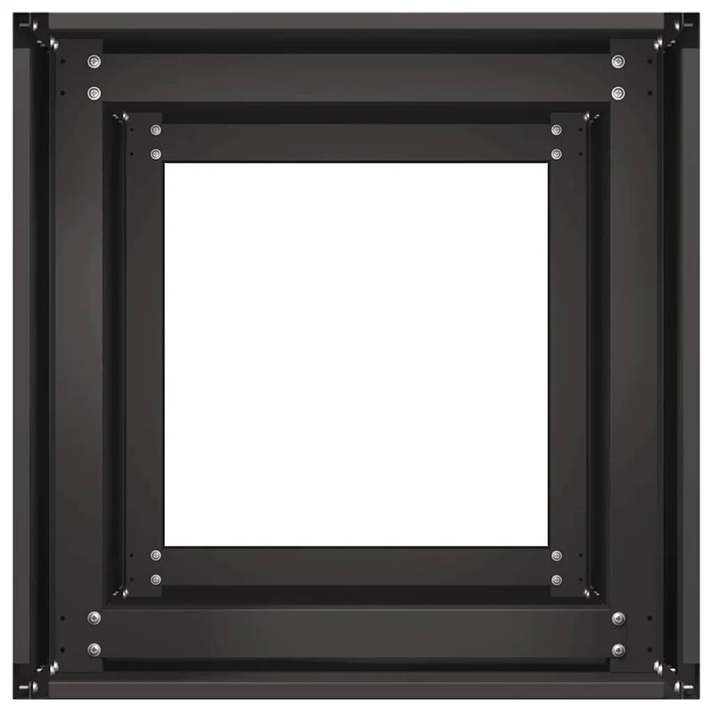 Jardinera De Acero Laminado En Frío Negro 40x40x80 Cm