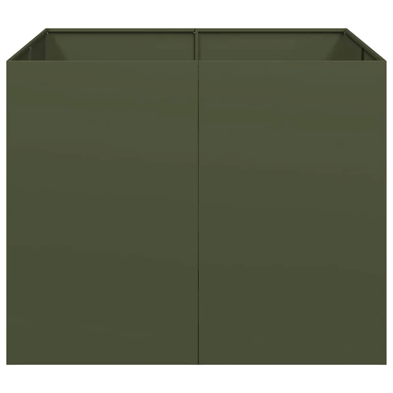 Jardinera Acero Verde Oliva 100x100x80 Cm