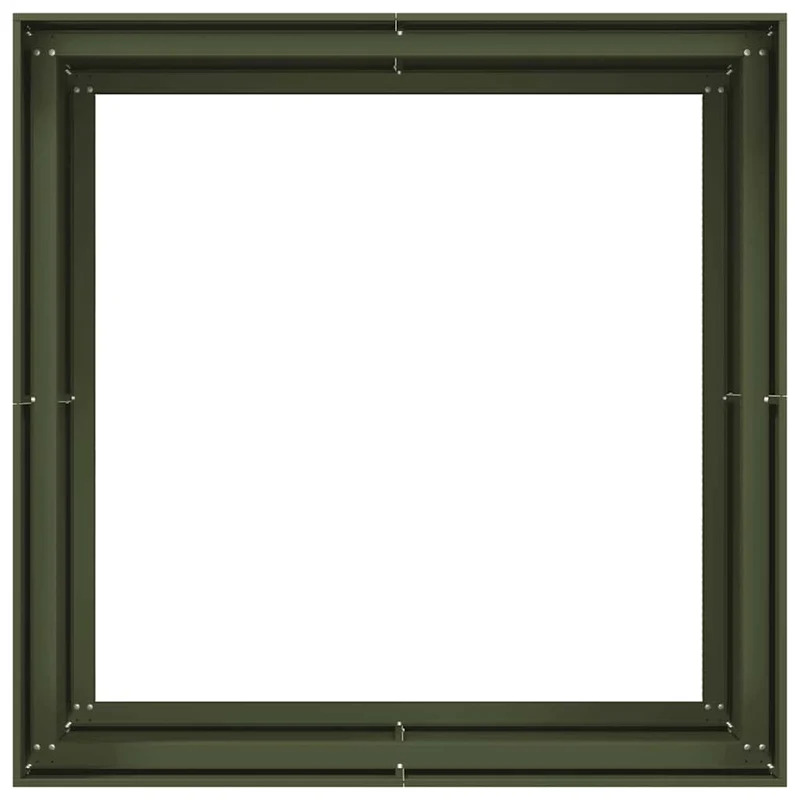 Jardinera Acero Verde Oliva 100x100x80 Cm