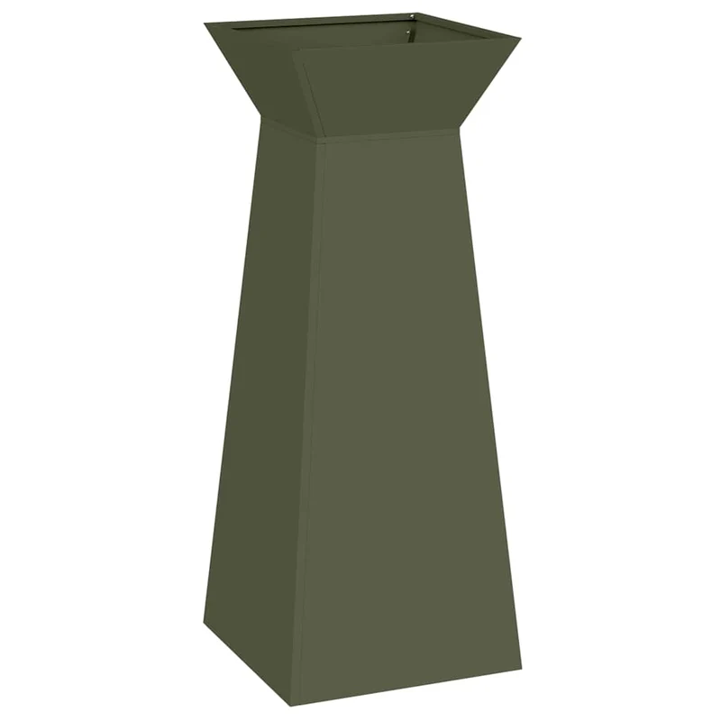 Maceta Pilar 2 Uds. Verde Oliva 40 X 40 X 100 Cm