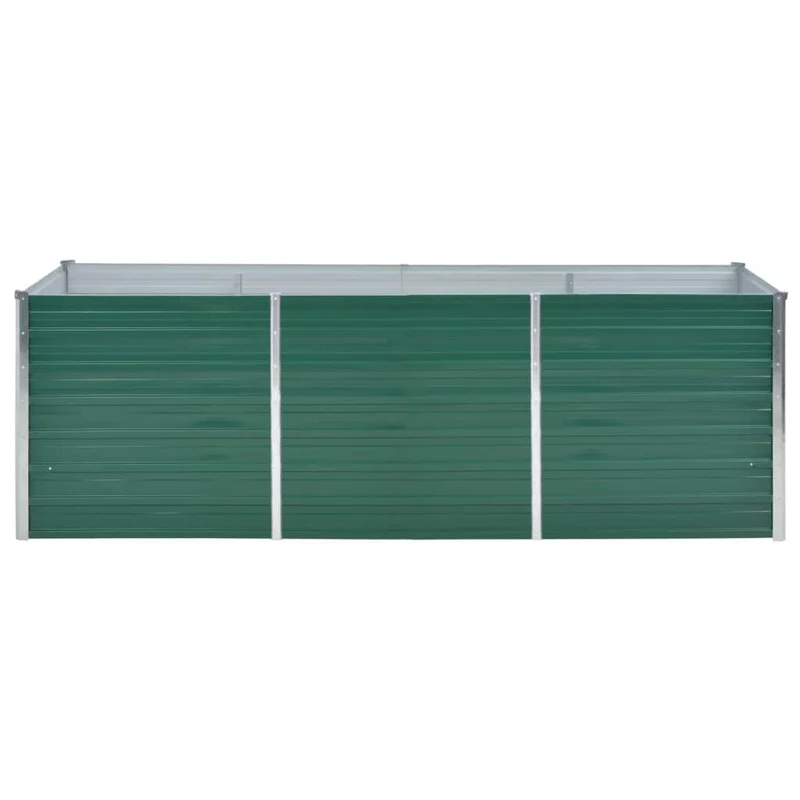 Arriate De Jardín De Acero Galvanizado Verde 240x80x77 Cm