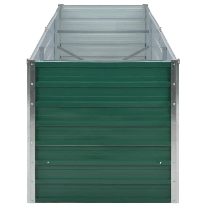 Arriate De Jardín De Acero Galvanizado Verde 240x80x77 Cm