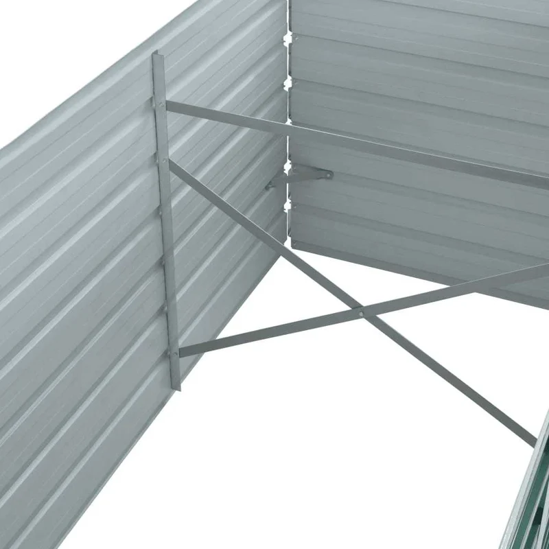 Arriate De Jardín De Acero Galvanizado Verde 240x80x77 Cm