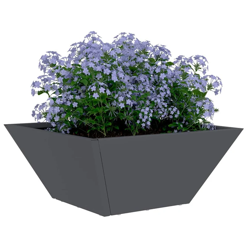 Macetero De Jardín 5 Uds. Gris Antracita 35 X 35 X 15 Cm