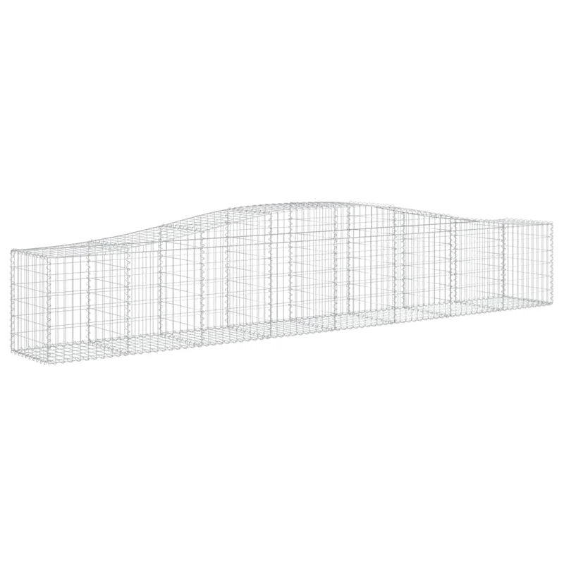 Cestas De Gaviones 20 Uds Forma De Arco Hierro 400x50x60/80 Cm