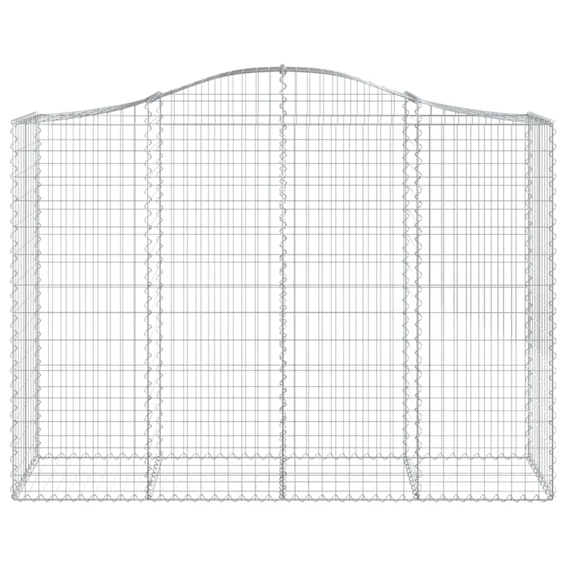 Cestas De Gaviones 3 Uds Forma De Arco Hierro 200x50x140/160 Cm