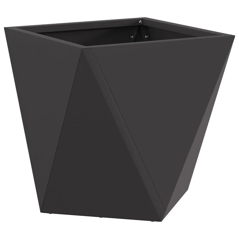 Jardinera 2 Uds. Negro 30 X 30 X 30 Cm Acero