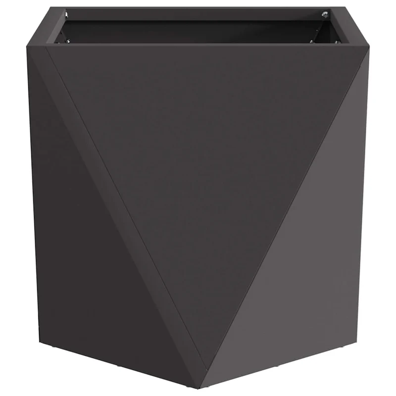 Jardinera 2 Uds. Negro 30 X 30 X 30 Cm Acero