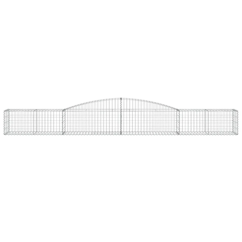 Cestas De Gaviones 10 Uds Forma De Arco Hierro 400x50x40/60 Cm