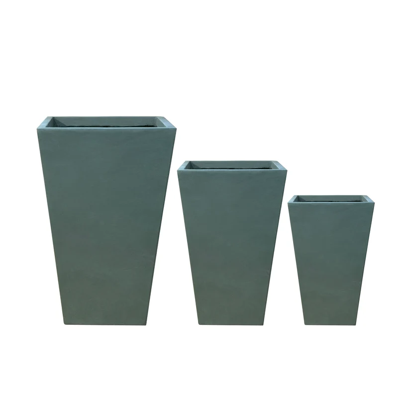 Cache-pot pré percé AERIS 40x62cm vert foncé