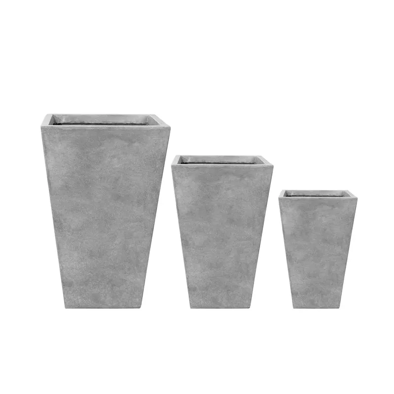 Cache-pot pré percé AERIS 40x62cm gris clair