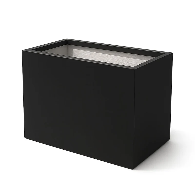 GARDRA Jardinière en polyester noire de jais 100x75x80 cm RAL 9005