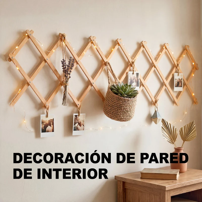 Outsunny Enrejado de Jardín de Madera Extensible, Soporte para Plantas Trepadoras, Rosas, Parra, Decoración Exterior para Patio, Balcón, 180x60 cm, Marrón Claro