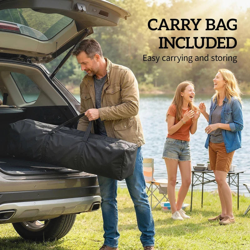 Outsunny Carpa Plegable 3x3 m, Pop-up, Cenador Pabellón de Jardín con 3 Paredes Laterales, 2 Ventanas Malla, UPF50+, Altura Ajustable 3 Niveles, Bolsa Transporte, Sacos Arena, Gazebo Exterior, Blanco