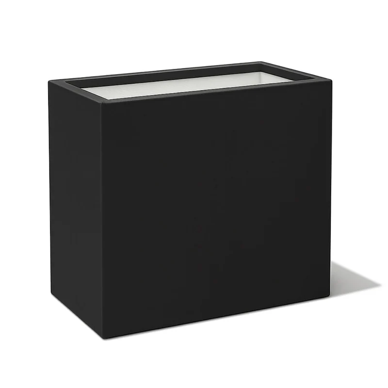 GARDRA Jardinière en polyester noire de jais 70x30x67 cm RAL 9005