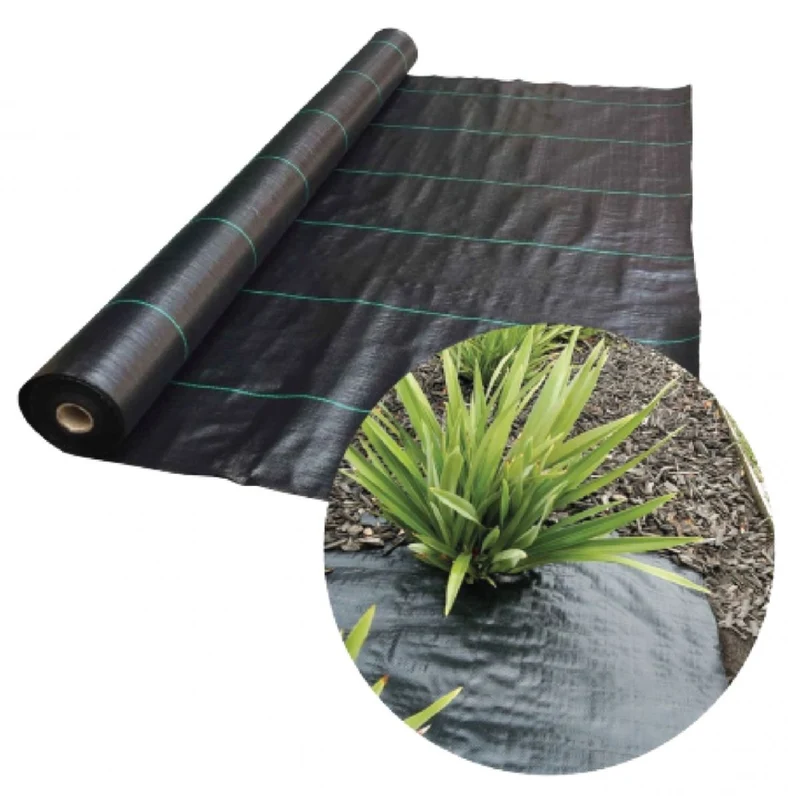 Practo Toile de paillage noire avec 100 g/m² 2,500x100 cm