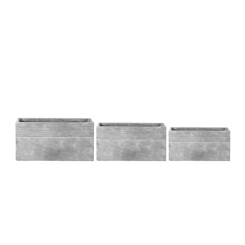 Cache-pot pré percé SPIRIT 100x50cm gris clair