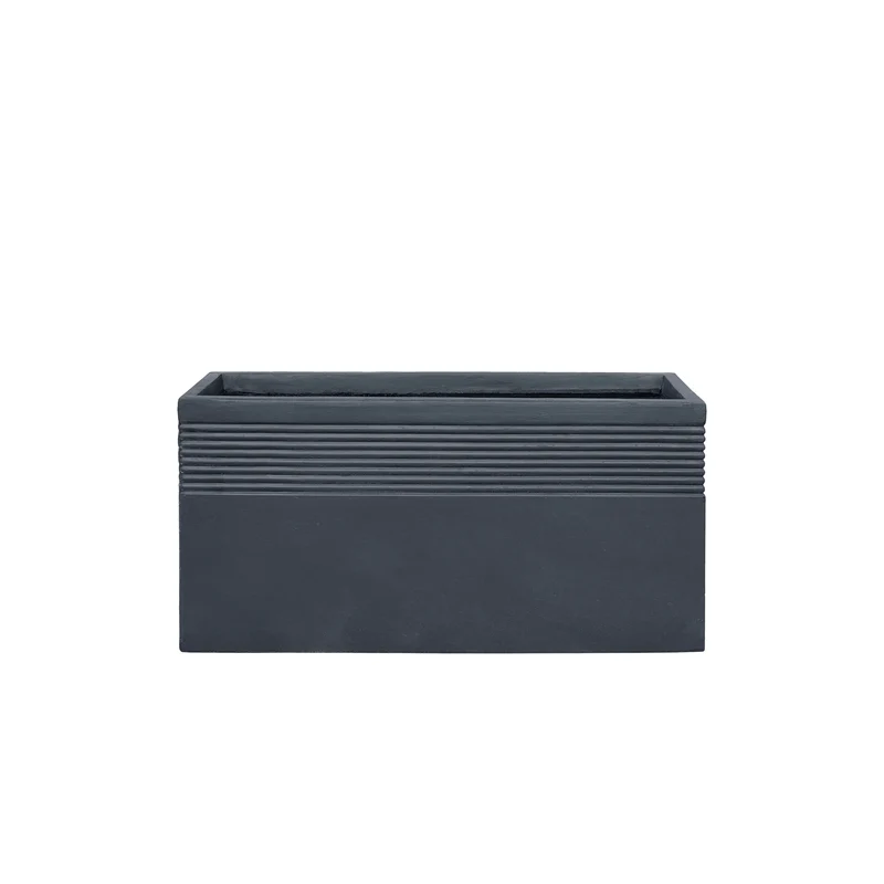 Cache-pot pré percé SPIRIT 60x30cm gris foncé