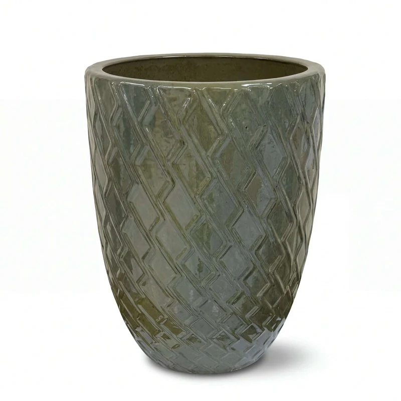 Pot ZEUS 30x44cm vert crème