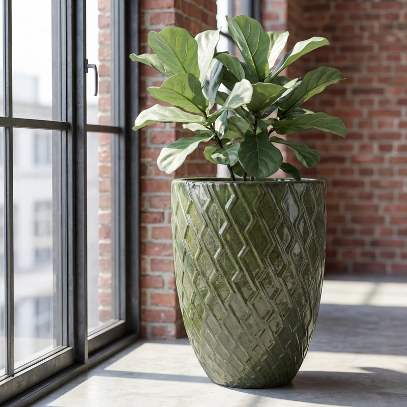Pot ZEUS 42x54cm vert profond