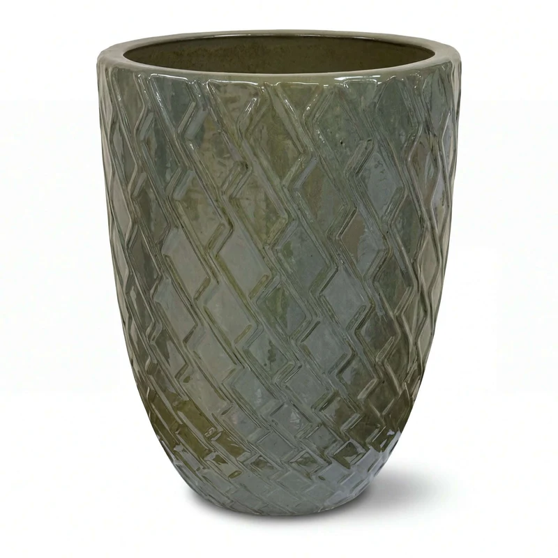 Pot ZEUS 42x54cm vert crème