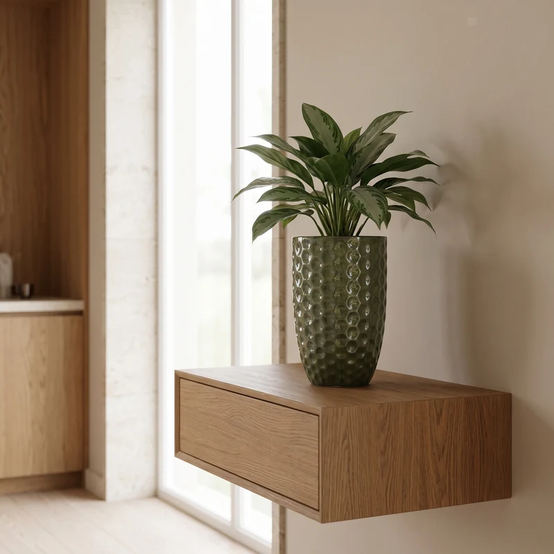 Pot MEROVEE 23x35cm vert tropical