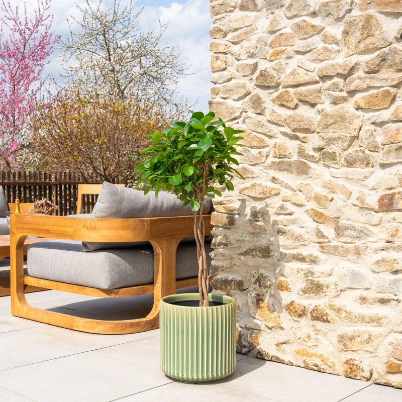 Pot LONDON 29x30cm vert-de-gris