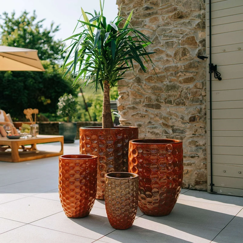 Pot MEROVEE 30x45cm rouille automnale
