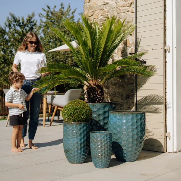 Pot MEROVEE 23x35cm bleu fer