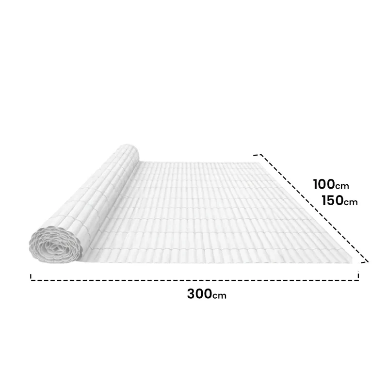 Cañizo Pvc Simple Cara Plasticane Blanco 1x3 M Nortene