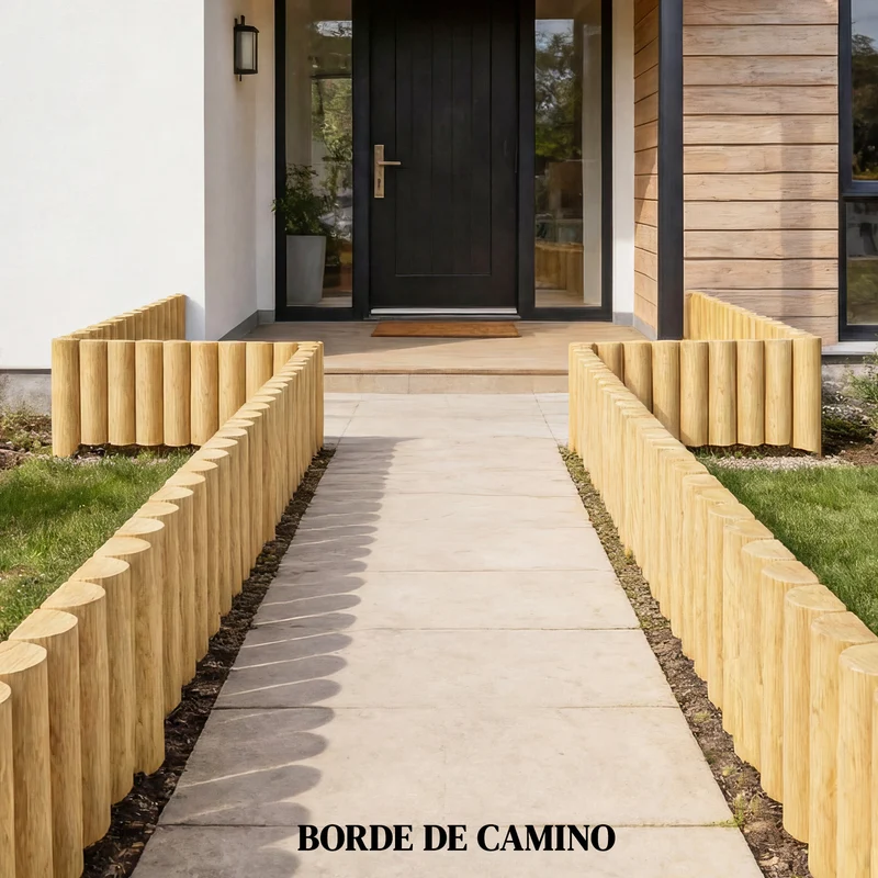 Outsunny Valla de Jardín de Madera, 176x38 cm, Valla de Jardín Exterior Decorativa, Resistente y Fácil de Instalar, para Huerto, Patio, Terraza, Césped, Natural