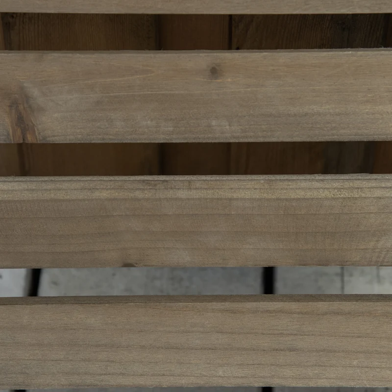 Outsunny Pack de 2 Plataformas con Ruedas de Madera, Soportes para Plantas con Ruedas 360 ° Giratorias Bloqueables, Bases para Macetas, Exterior, Interior, Jardín, Carga 50 kg, Marrón Oscuro