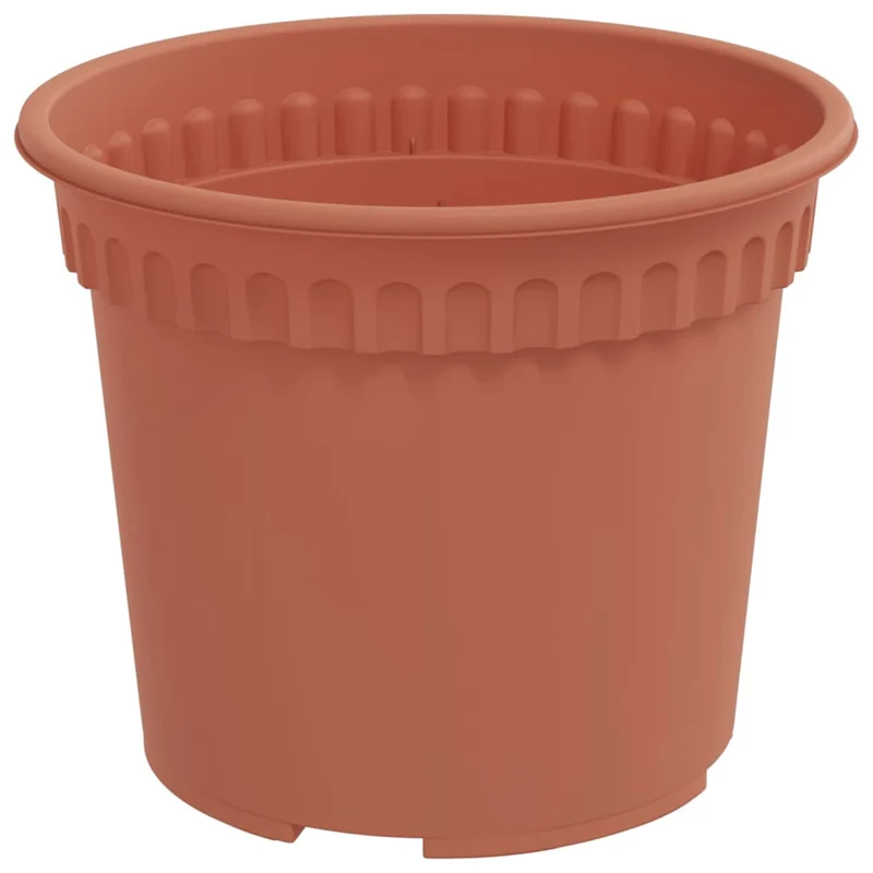 Maceta Redonda Para Flores 24 Uds. Rojo Ladrillo Ø 12,5 X 10 Cm