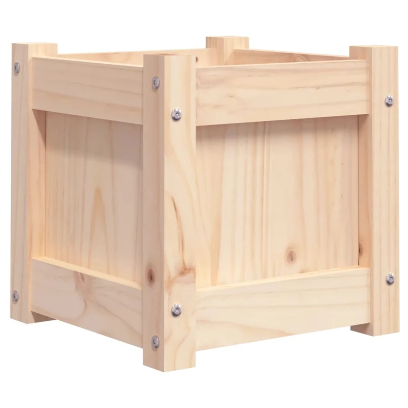 Jardinera Madera Maciza De Pino 31x31x31 Cm