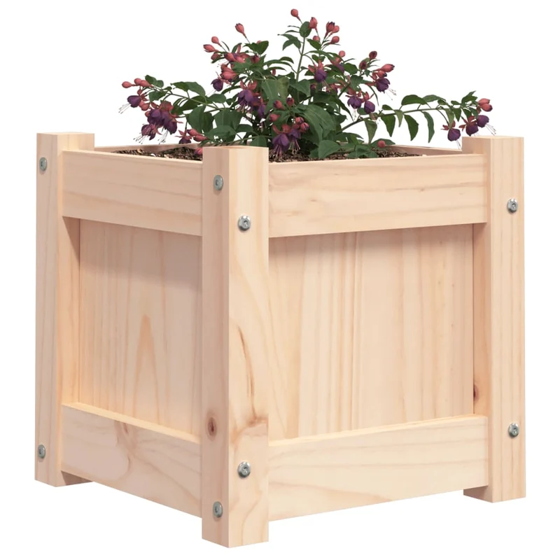 Jardinera Madera Maciza De Pino 31x31x31 Cm