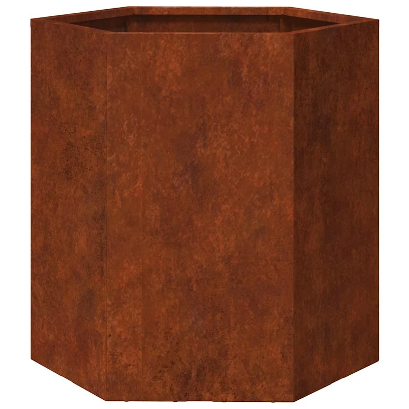 Jardinera De Acero Corten Oxidado 40x40x45 Cm